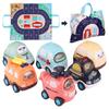 Baby Toy Cars with Play Mat Storage Bag, 6pcs Push and Go Car Toy Friction Powered Cars for 1 2 3 4 5 Year Old Boys Girls Early Educational Birthday