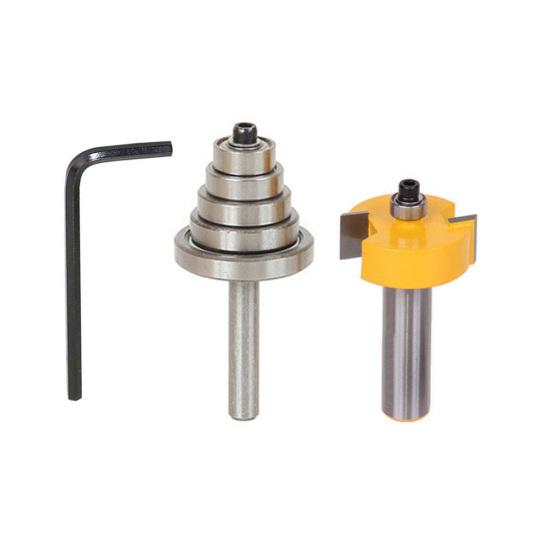 1шт шпунтовая фреза + 6шт набор подшипников резак шип деревообрабатывающий столярный инструмент