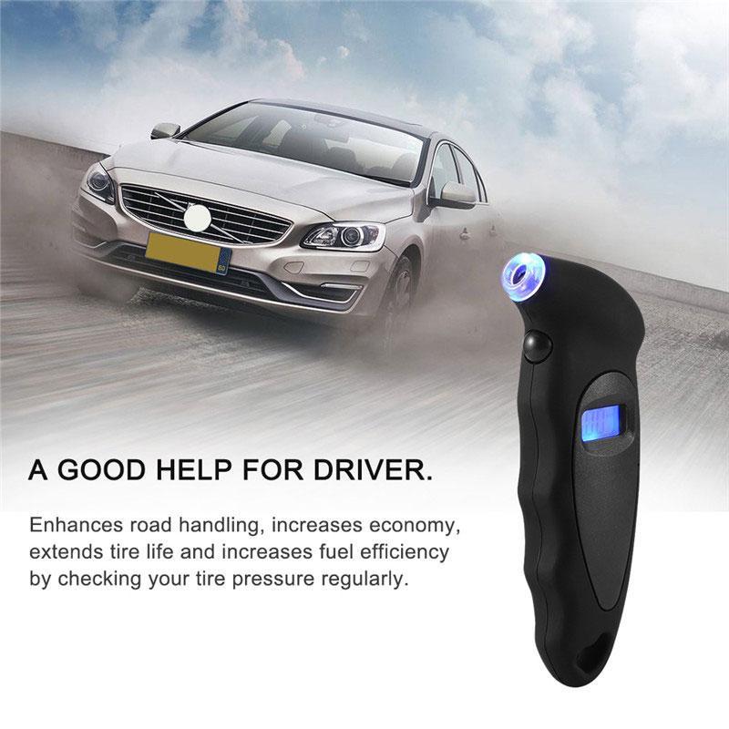 Автомобильный манометр для шин, цифровой манометр для шин, подсветка, высокоточный цифровой измеритель давления в шинах