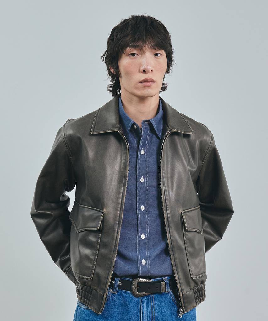 Uniform Bridge Куртка A-2 из искусственной кожи Коричневая
