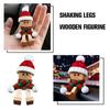 Shaking Wooden for Man Gift It Comes with Vivid Expression Accessories, Desktop, Bookshelf, Car Decorations Christmas Gift U2B6