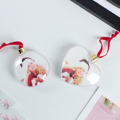 Рождественские фотошары, украшения, праздничные DIY фоторамки, подвесные украшения на елку, реквизит для вечеринки в подарок, фестивальное украшение