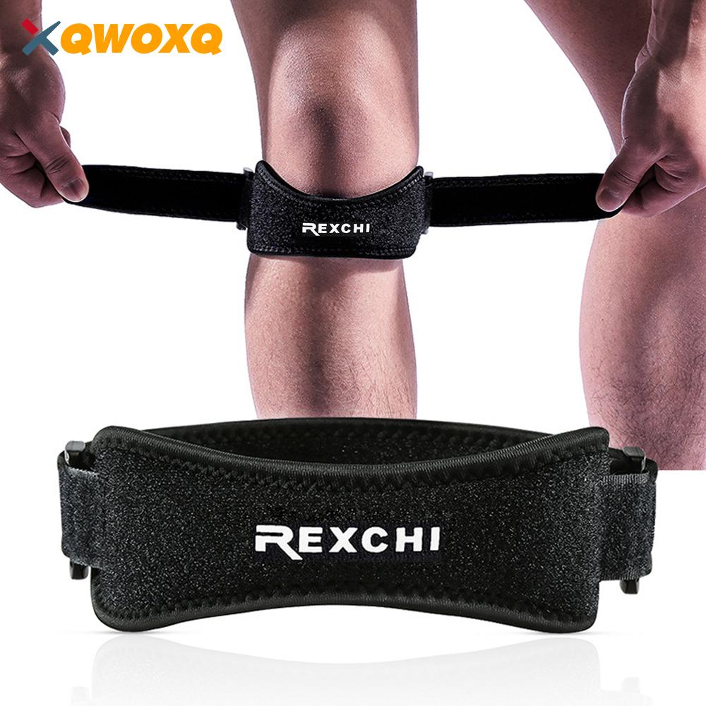 1 Pcs Adjustable Knee Pad Knee Pain Relief Patella Stabilizer Brace Support For Hiking Soccer Basketball Running Sports Fitness