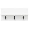 Wall Mounted Nightstand White 40 x 10.5 x 18 cm Engineered Wood