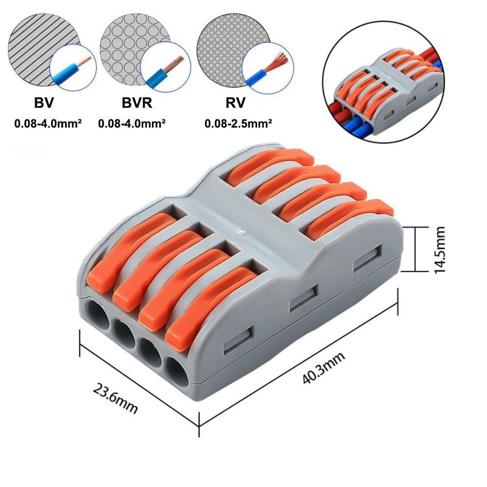 Mini Quick Terminal Block Universal Compact Fast Connector Small Wiring Connector  Electrical