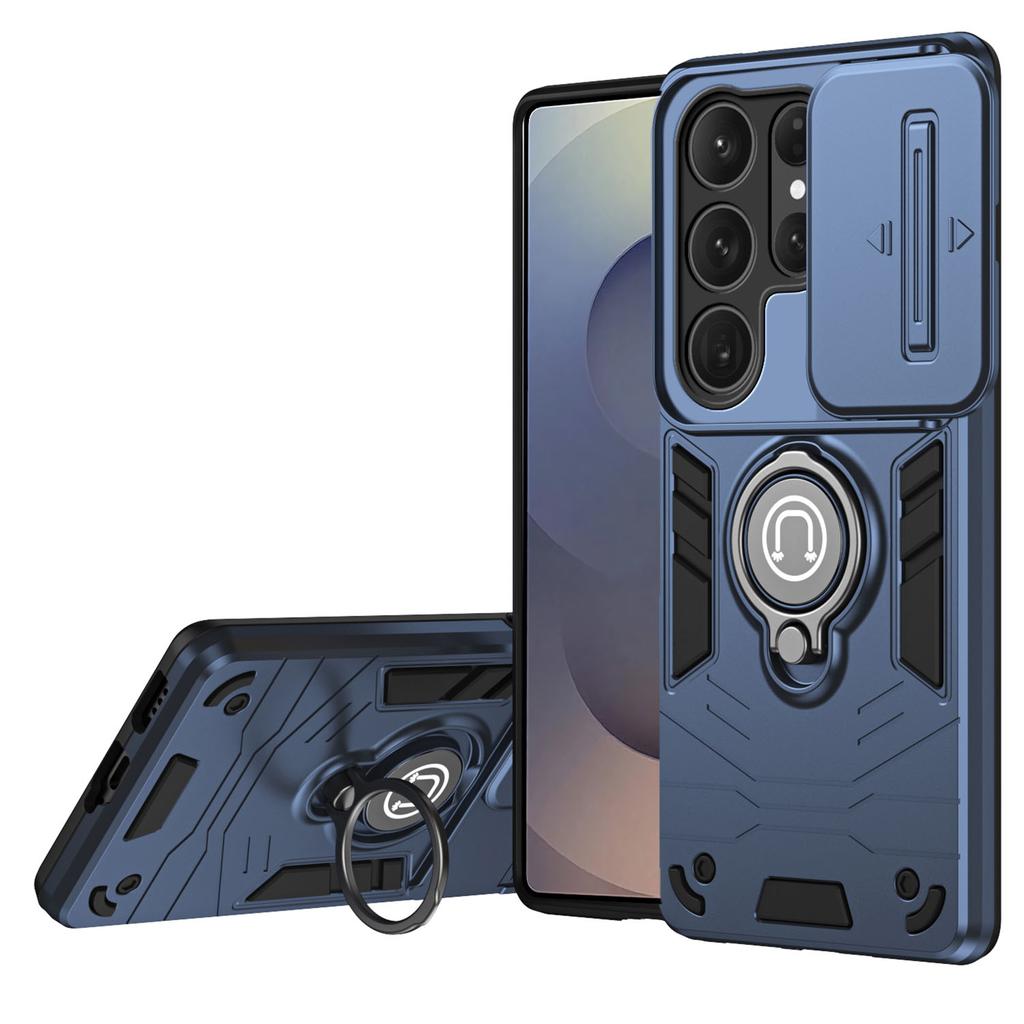 Чехол для Samsung Galaxy S25 Ultra Slide Camshield Подставка PC+TPU Чехол для телефона