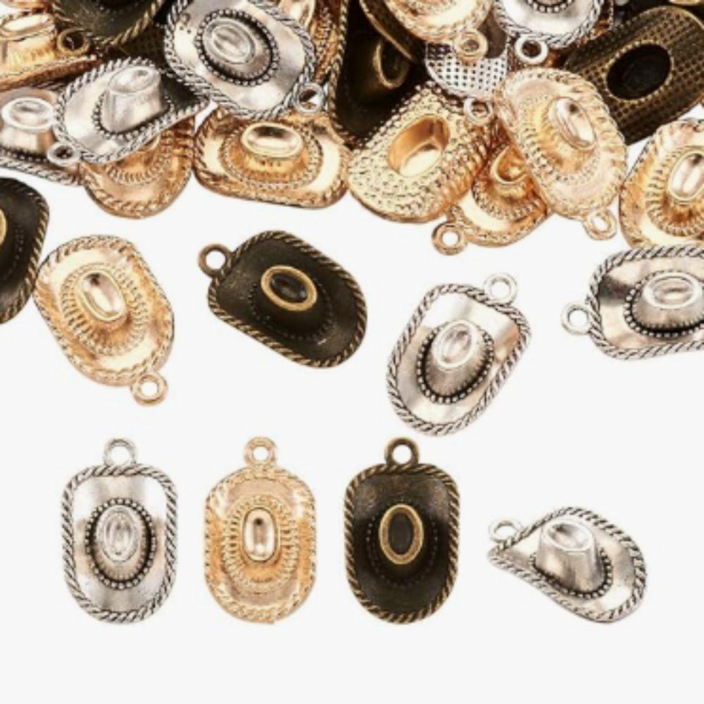 60 шт. 22*13 мм Подвески-шармы из сплава в виде шляпы для браслетов, ожерелий, аксессуаров