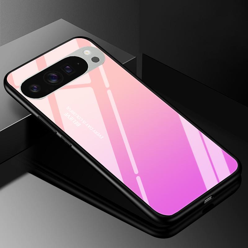Закаленное Стекло Чехол Для Телефона Для Google Pixel 9 Pro XL 9A 9 8A 8 Pro 7 Pro 7A Роскошный Жесткий Задний Бампер Чехол Pixel8 7Pro 9pro Capa