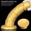 Реалистичный фаллоимитатор с присоской, огромные фаллоимитаторы, секс-игрушки для женщин и мужчин, искусственный член, большой золотой пенис, анальная Анальная пробка, эротическая