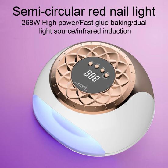UV LED Nail Light Treatment Device 650nm Infrared Light 470nm Blue Light Toenail Fingernail Removal Gel Polish Drying Curing