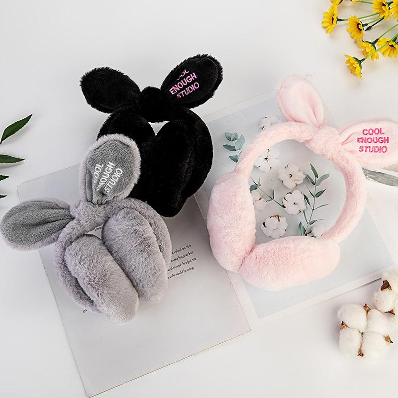 Winter Warm Earmuffs Folding Fur Earmuffs Cute Bow Fluffy Ear Warmer Earmuffs Earflap Winter Accesso