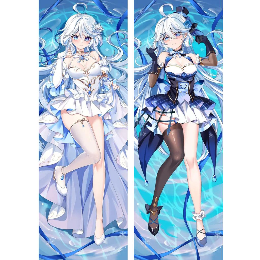 Game Genshin Impact Dakimakura Pillowcase Cartoon Furina De Fontaine Pillowcases Hugging Body Cosplay Prop Bedding Cushion Cover
