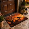 Halloween Carpet Crow Pumpkin Moon Cemetery Anti slip Floor Mat Door Mat Entrance Door Mat Interior Decoration