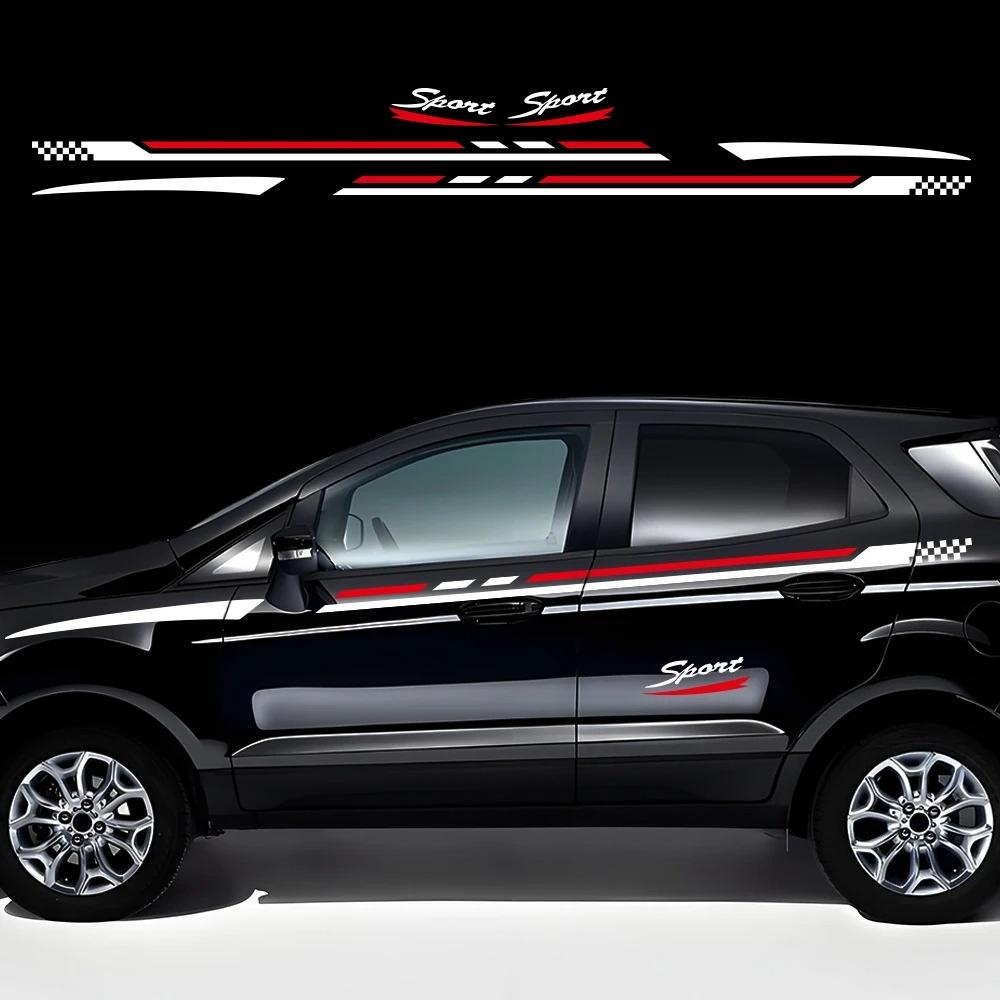 Car Sticker For Ford Ecosport Door Side Decals Kit Car Wrapping Vinyl Film Auto Waterproof PVC Sticker Car Accessories Exterior