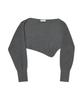 JE NE SAIS QUOI Rib Cashmere Knit + Shawl Muffler Set_ Charcoal
