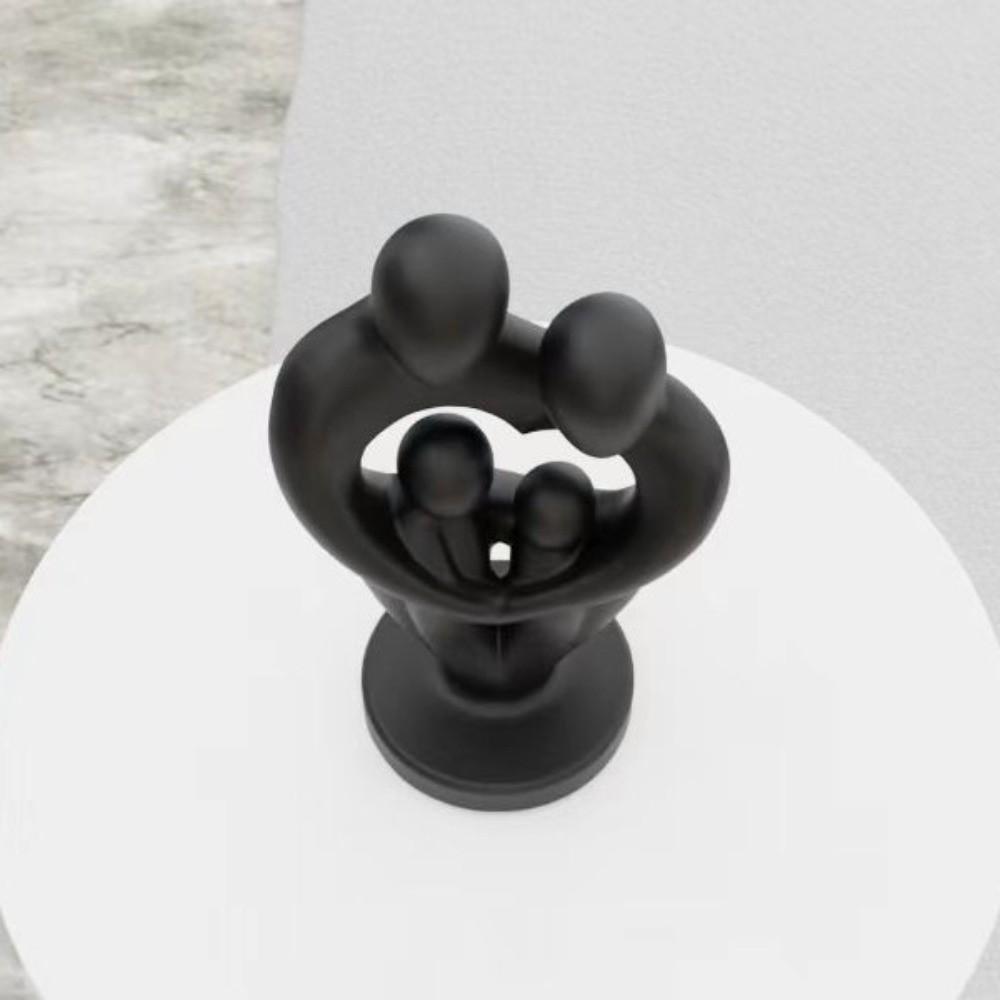 3D Printed Minimalist Figure Statue Plastic Parent-Child Figurine Desktop Decor