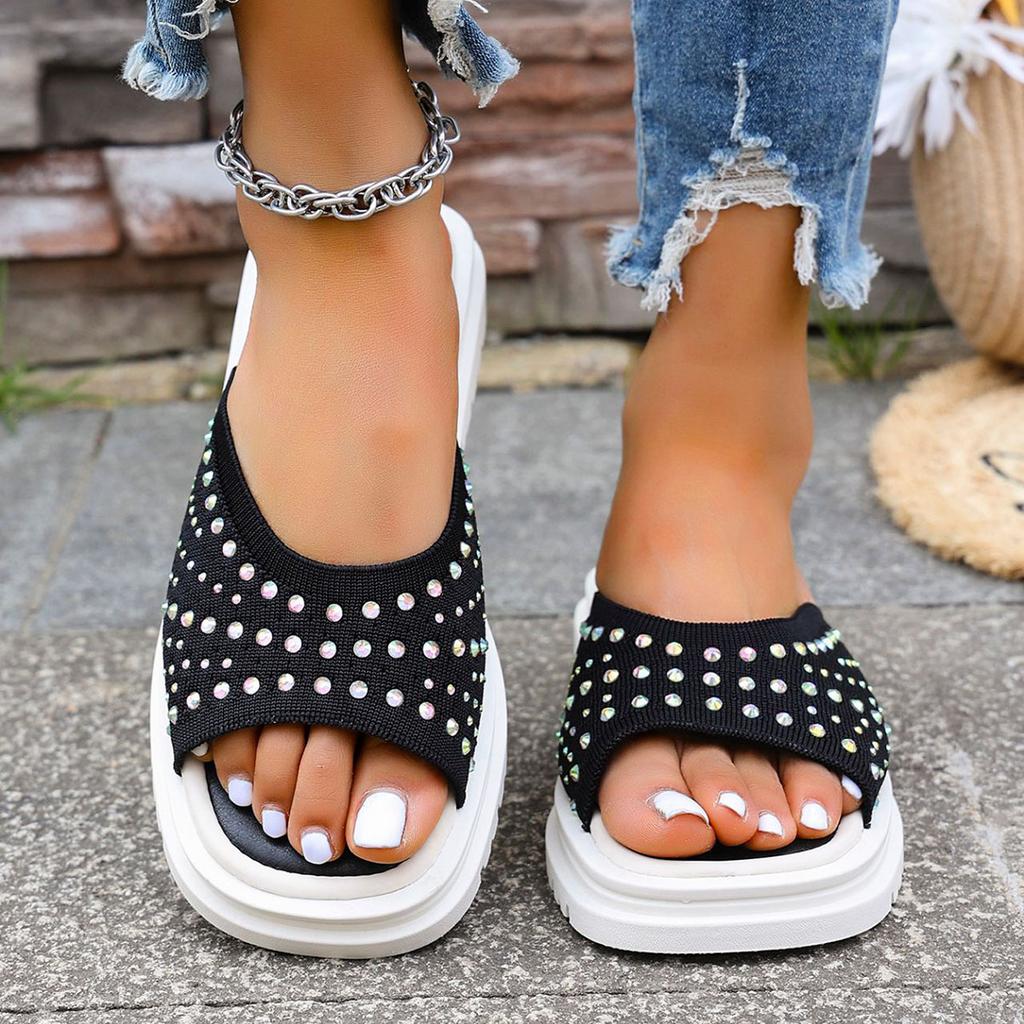 Модные летние шлепанцы Comemore для женщин для улицы, ретро, толстая подошва, римские пляжные сандалии, повседневные, сетчатые, дышащие, с открытым носком, слайды