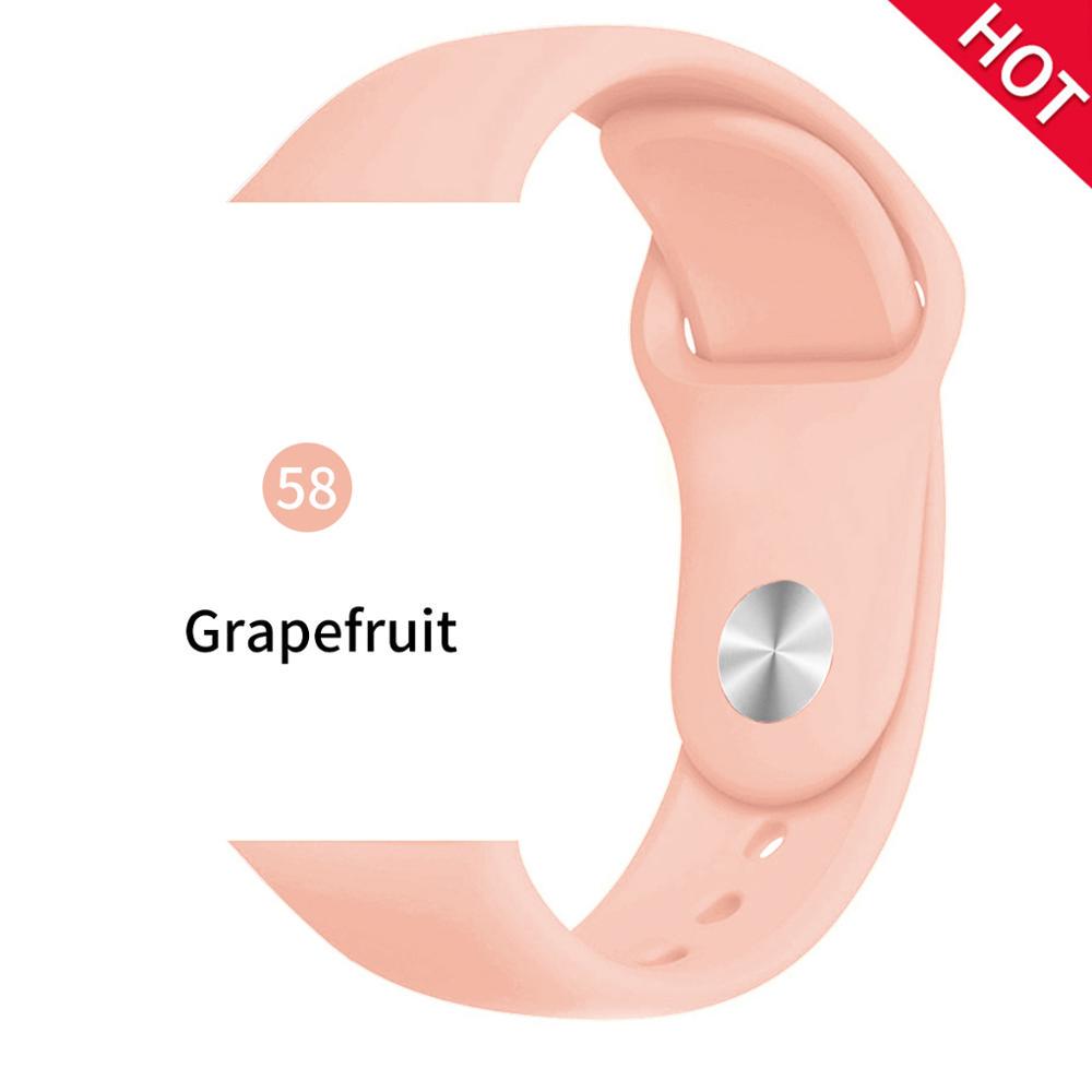 Мягкий спортивный силиконовый ремешок для часов Apple 4 3 2 1 38 мм 42 мм дышащий браслет для Iwatch Series 5 6 SE 40 мм 44 мм ремешок