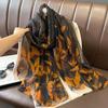 Spring/Summer New Women'S Silk Scarf 135 * 180cm Simulated Silk Twill Square Scarf Fashion Printed Large Square Scarf Professional Scarf