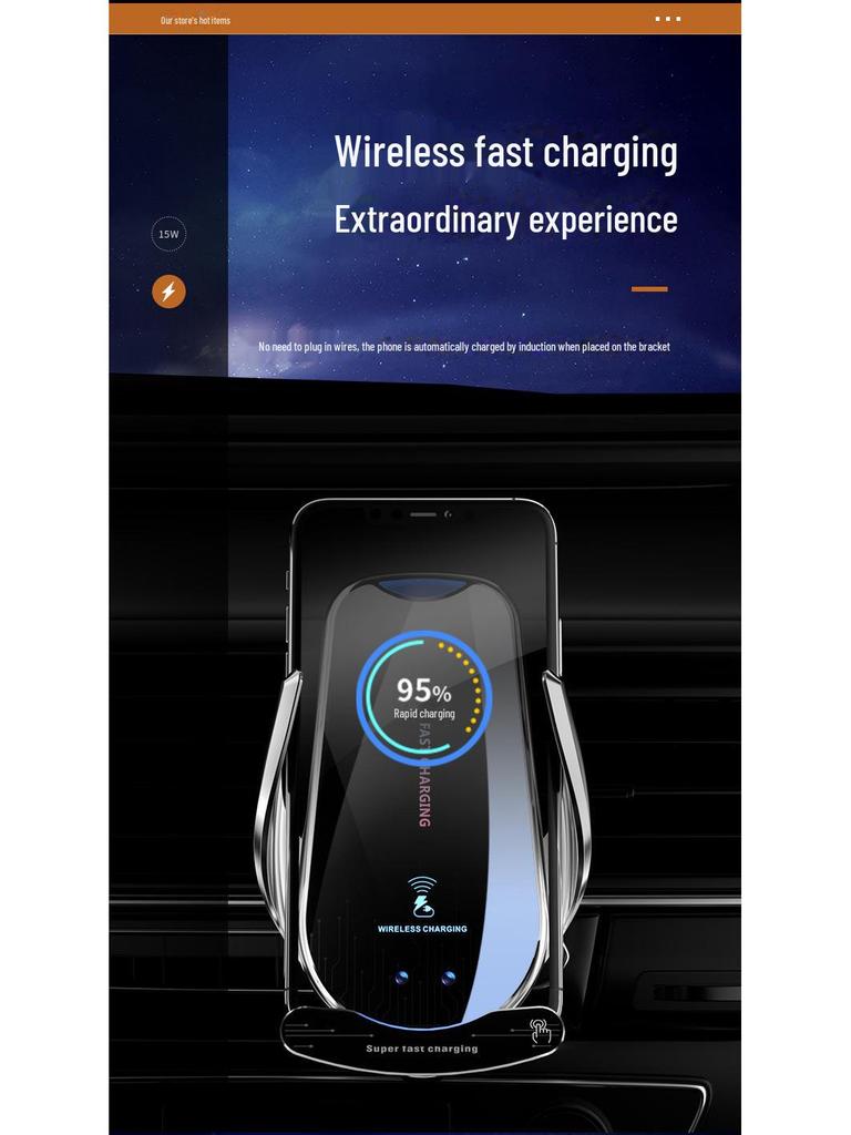 Magic Clip G10: Magnetic Wireless Car Charger with Colorful Lights & Aromatherapy