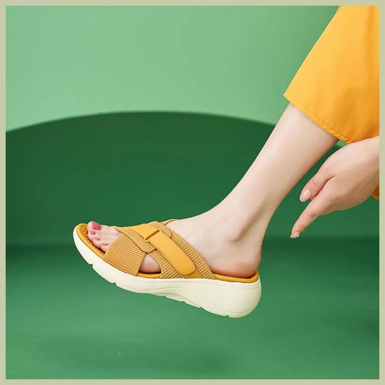 Модная обувь для женщин 2025 Лето Мода Женские шлепанцы Сандалии на платформе Повседневная Нескользящая обувь на танкетке 35-41 Sandalias De Mujer