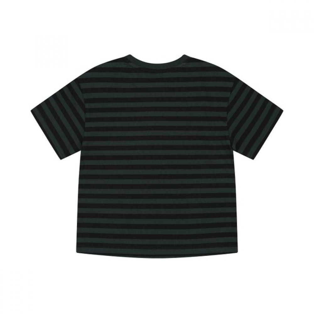 KANGOL KIDS Свободный крой Полоска Карман Футболка Зеленый Sa 0213