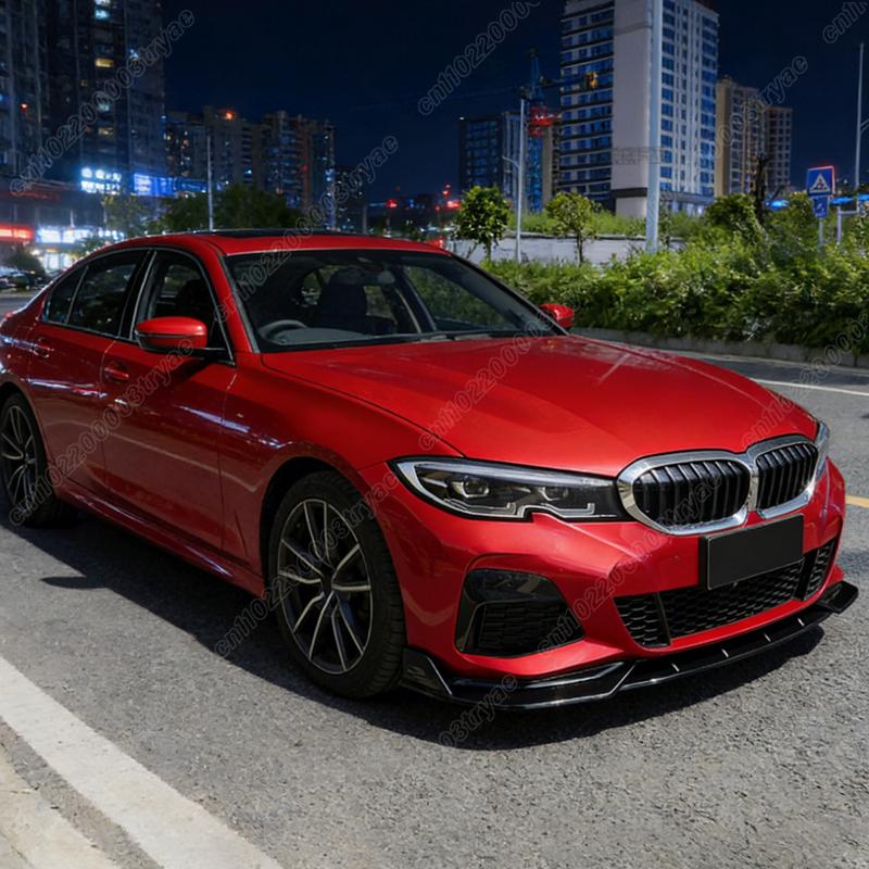 For BMW 3 Series M Sport G20 G21 G28 2019 2020 2021 2022 Front Bumper Spoiler Splitter Lip 3-section Front Shovel Modification