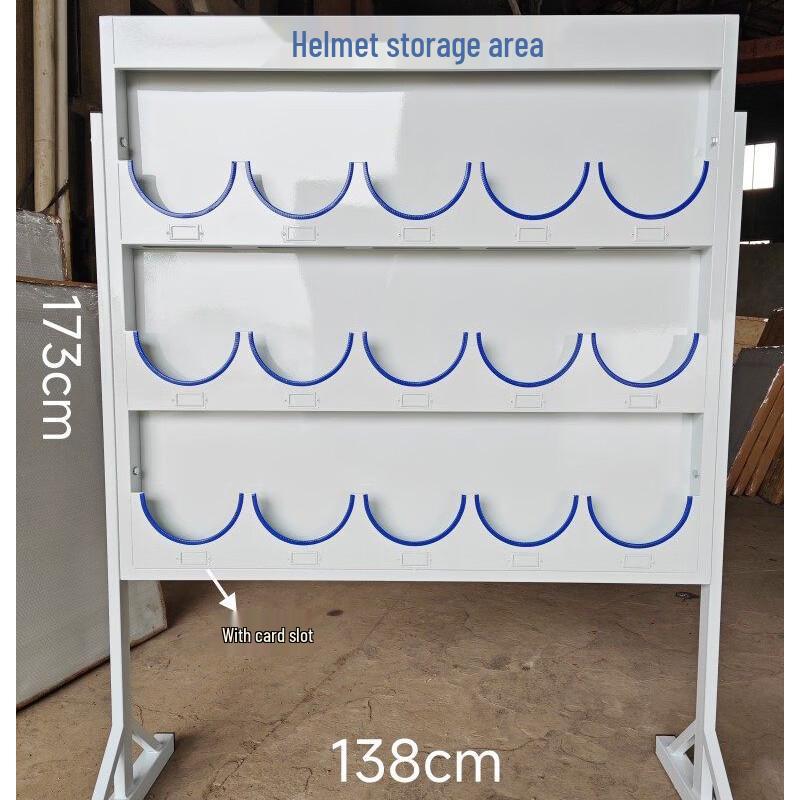 20-Position Galvanized Safety Helmet Storage Rack