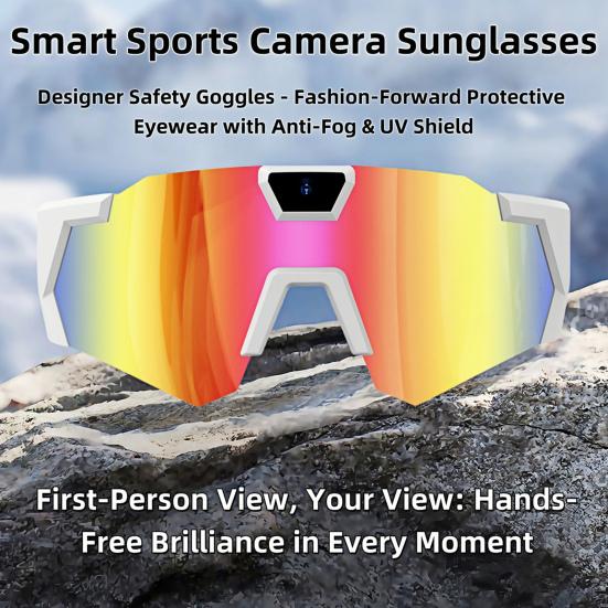 4K POV Glasses Smart Baseball Sunglasses with Camera Photos Audios Videos Recording Lightweight Men Women Camera Wearable Eyewear