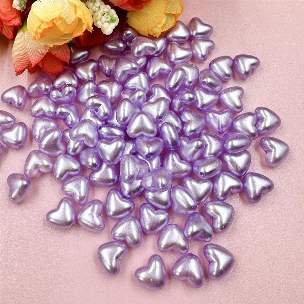Товары для вечеринок своими руками изготовление украшений с отверстием 10,1*8,8 мм сияющее светло-персиковое сердце 100 шт. красочные креативные акриловые бусины ручной работы