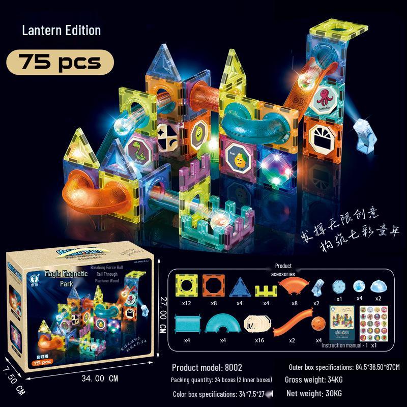 Магнитные шариковые строительные блоки Diger Pipeline: Красочный развивающий набор игрушек для детей