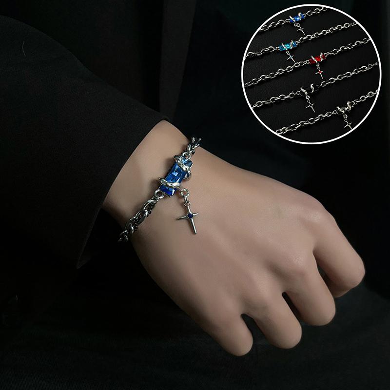 Fashion Exquisite Zircon Star Charm For Women Men Punk Style Star Silver Color Chain Adjustable Bracelet Jewelry Accessories