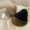 Trendy Large Brim Summer Hat For Women Uv Protection Black Sun Cap Visor