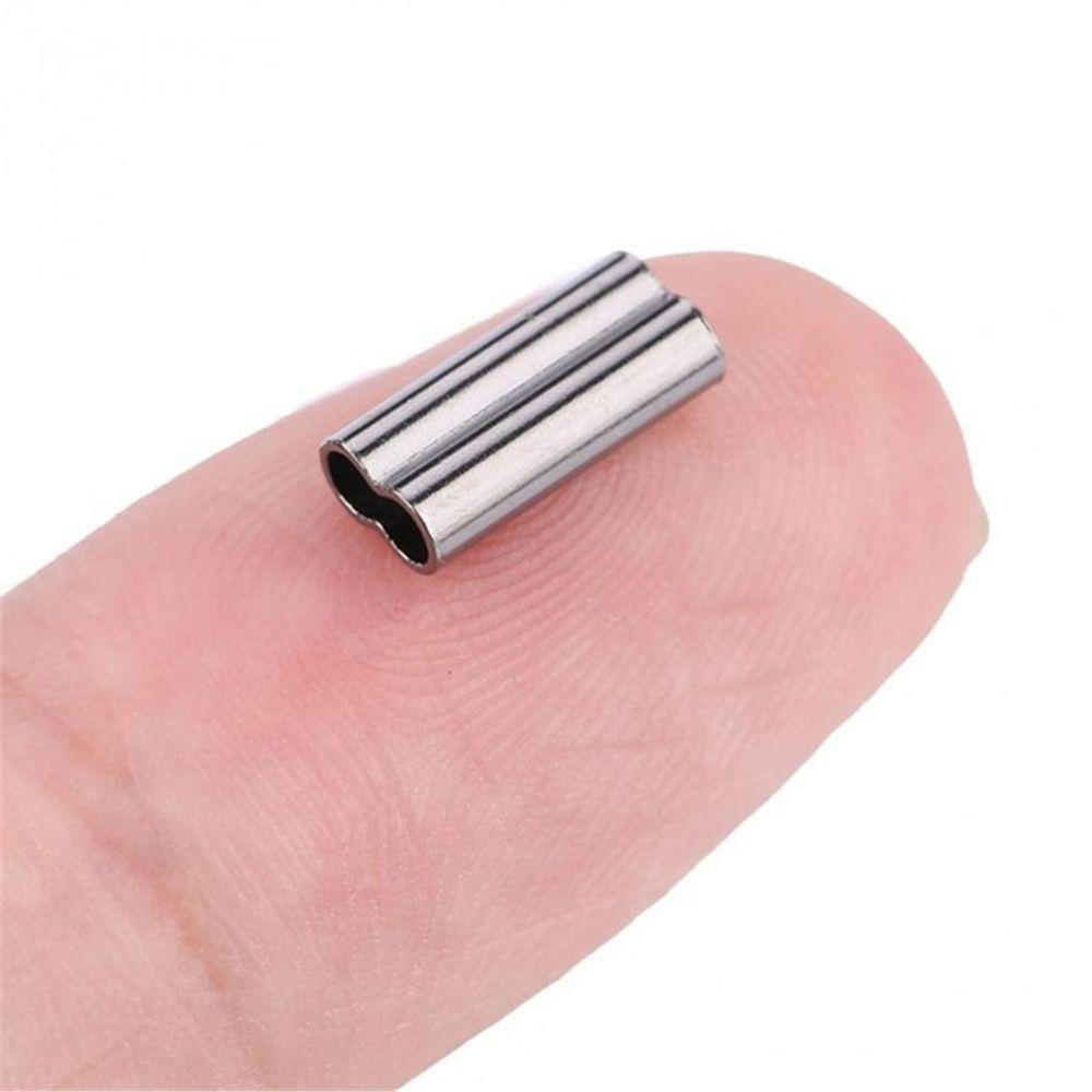 100pcs Copper Tube Copper Fishing Wire Fishing Tackles Crimping Sleeves Line Crimping Double Tube