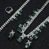 Циркон Ожерелье Серьги Браслет Кольцо Набор из четырех предметов Свадебное платье Аксессуары для ужина Женский