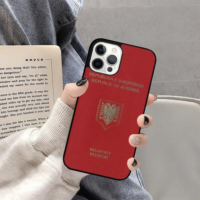 Чехол для телефона Паспорт Албании для iPhone 17 Air 16 15 14 13 12 Pro Max Plus Max Чехол-оболочка coque