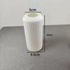 Ceramic-Like Plastic Vase Striped Flower Vase Container Floral Arrangement  Living Room