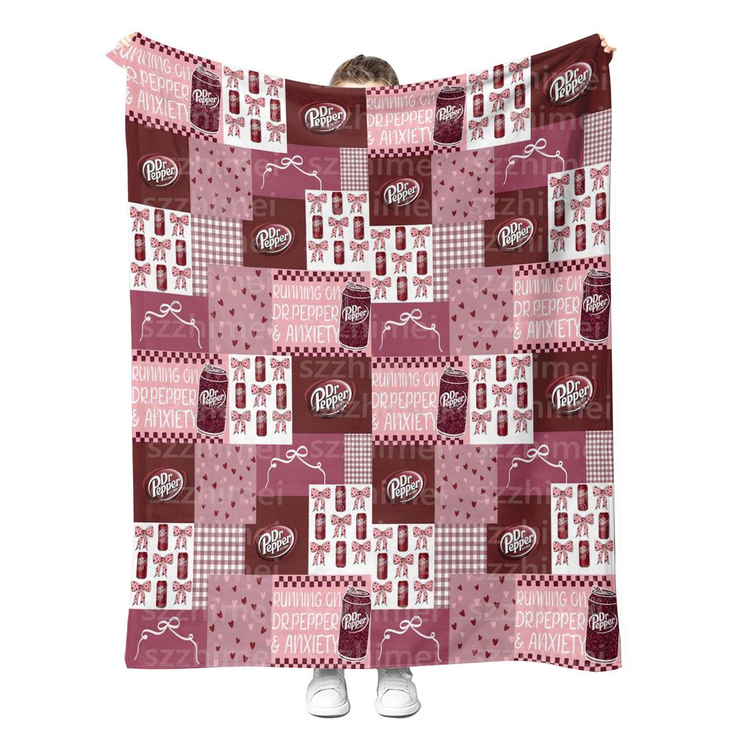 Новые Модные Мягкие Пледы из Флиса и Фланели с Возможностью Индивидуальной Печати, Напиток Dr Pepper, Dr.Peppered