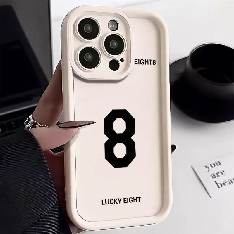 Счастливая 7 подходит для чехла на мобильный телефон Apple 17promax iPhone15plus Европа, Америка, 13 мягкий 12 нишевый 16E14.
