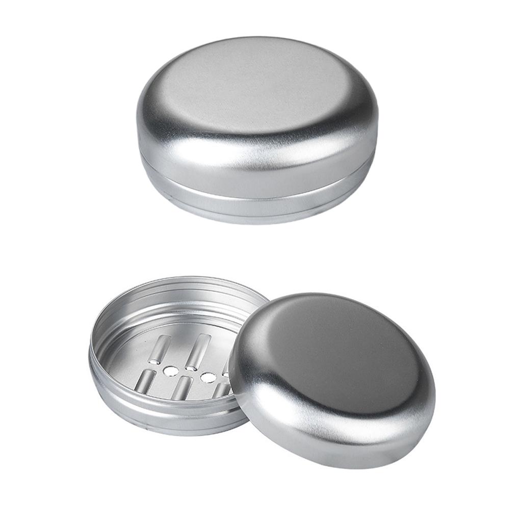 2 шт. Портативная алюминиевая мыльница, дорожная металлическая подставка с поддоном для капель для ванной комнаты или кухни