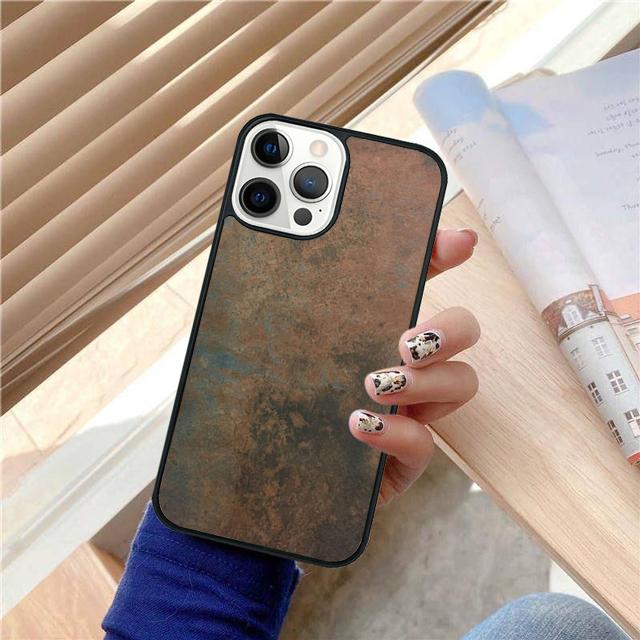 Чехол-накладка для iPhone 17 Air 15 16 14 13 12 Pro Max 11 Pro Max Plus с текстурой шлифованного металла Стальная печать Coque