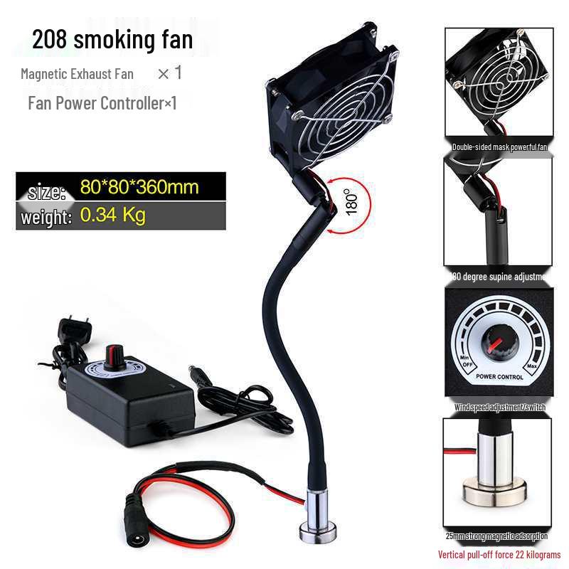 Multifunctional Soldering Station Kit with Magnifying Glass, Desk Lamp, Fume Extractor, & Magnetic Repair Tools