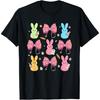 Coquette Bow Bunny Nurse Easter Day Nurse Easter Happy T-Shirt