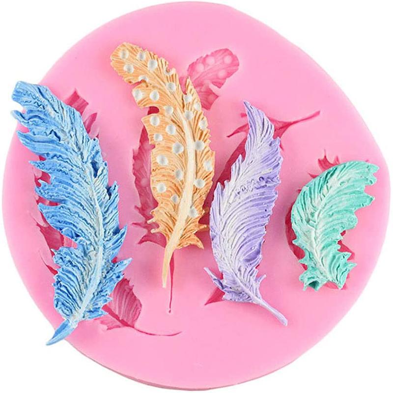 Птичье перо, кружевная кайма, сахарные пуговицы, силиконовая форма, сделай сам, инструменты для украшения торта из мастики, шоколадная мастика, посуда для выпечки