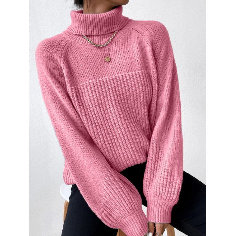 Loose Sweater Women's Solid Color Warm Pullover Top