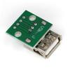 Плата адаптера USB 2.0 Female to DIP 4-Pin с припаянным кабелем питания и передачи данных