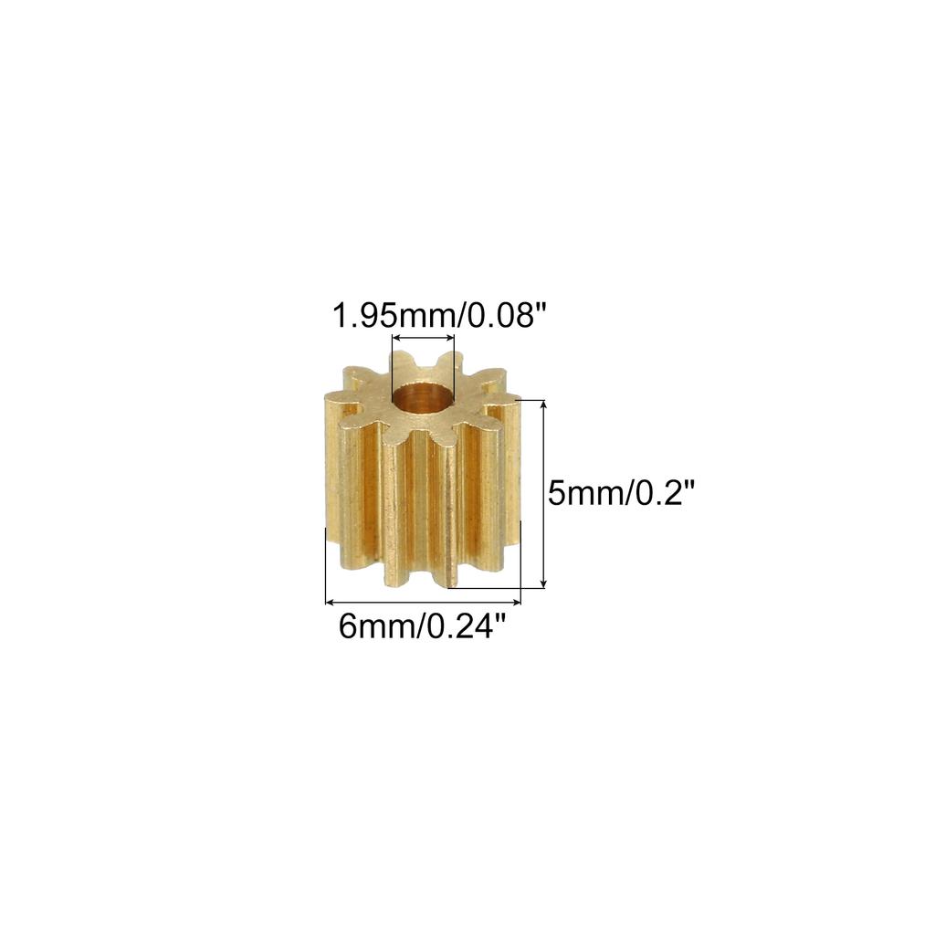 10/20Pcs Copper Gears 8/9/10 Teeth Copper Gears Model 92AA Reduction Gear for RC Car Model DIY Robot Gold Module 0.5