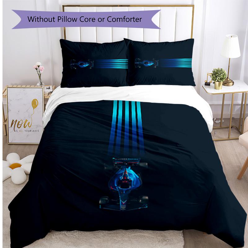 Williams Racing Printed 3PCS Bedding Set Soft Breathable Duvet Cover Pillowcases Set Washable Bedroom Decor Home Gift