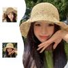 New Summer Hollow Sun Protection Sun Hat Breathable and Non Sultry Color Vacation Style Wide Brimmed Woven Women's Big Brimmed Straw Hat