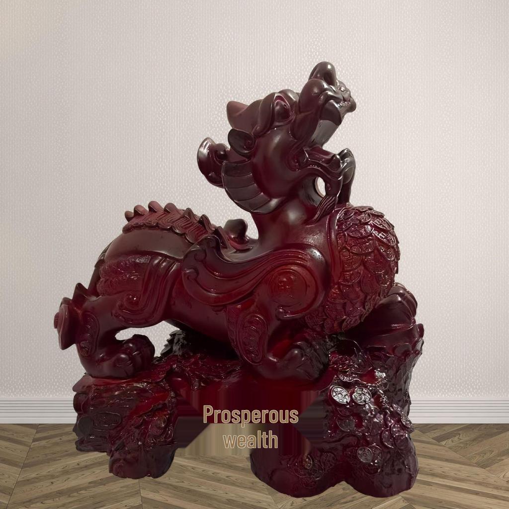 Pixiu Wealth-Attracting Ornaments: Pikachu Pair for Office or Shop Décor